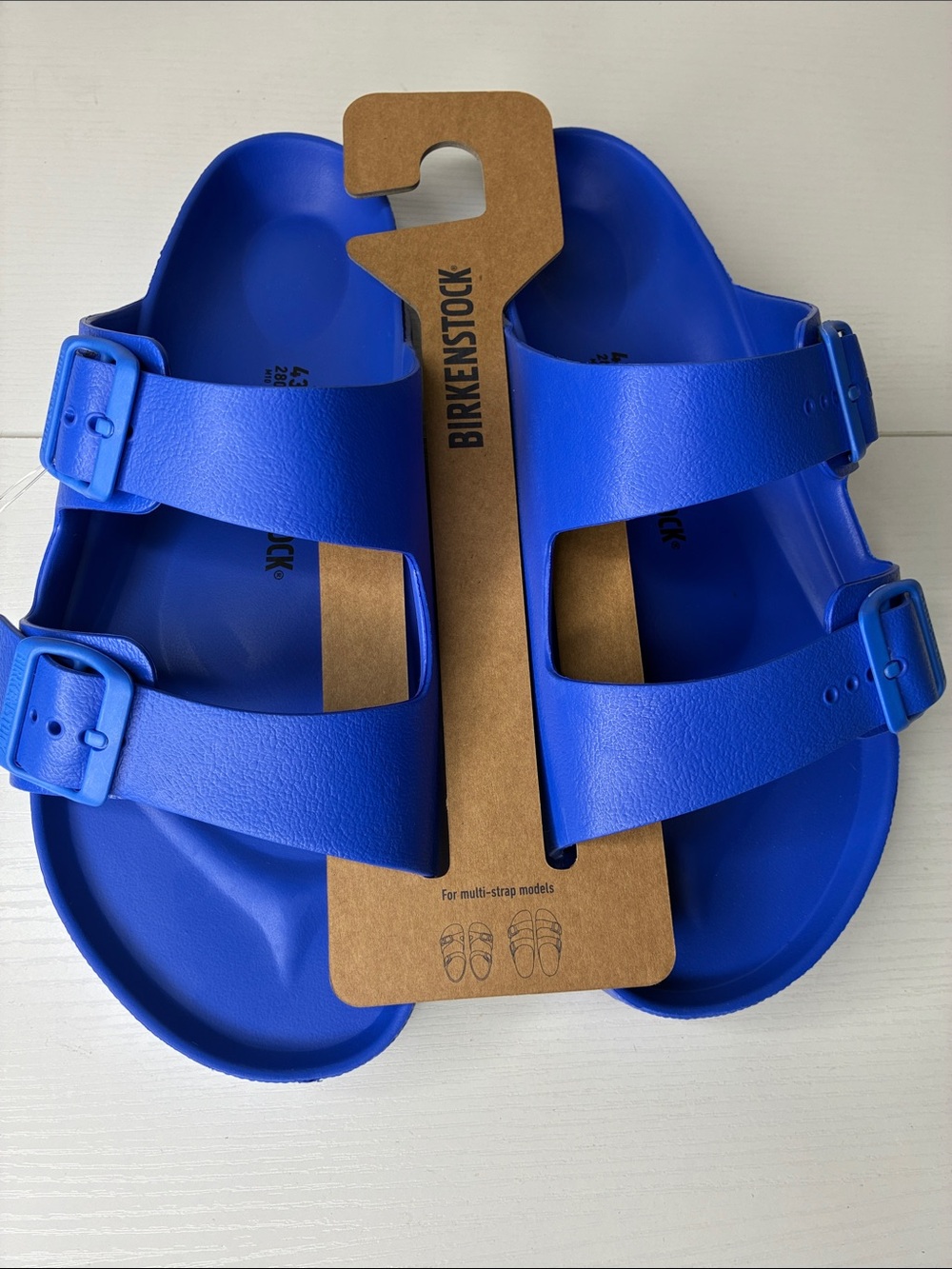 Birkenstock Men's Two-Strap Sandals in Vivid Blue